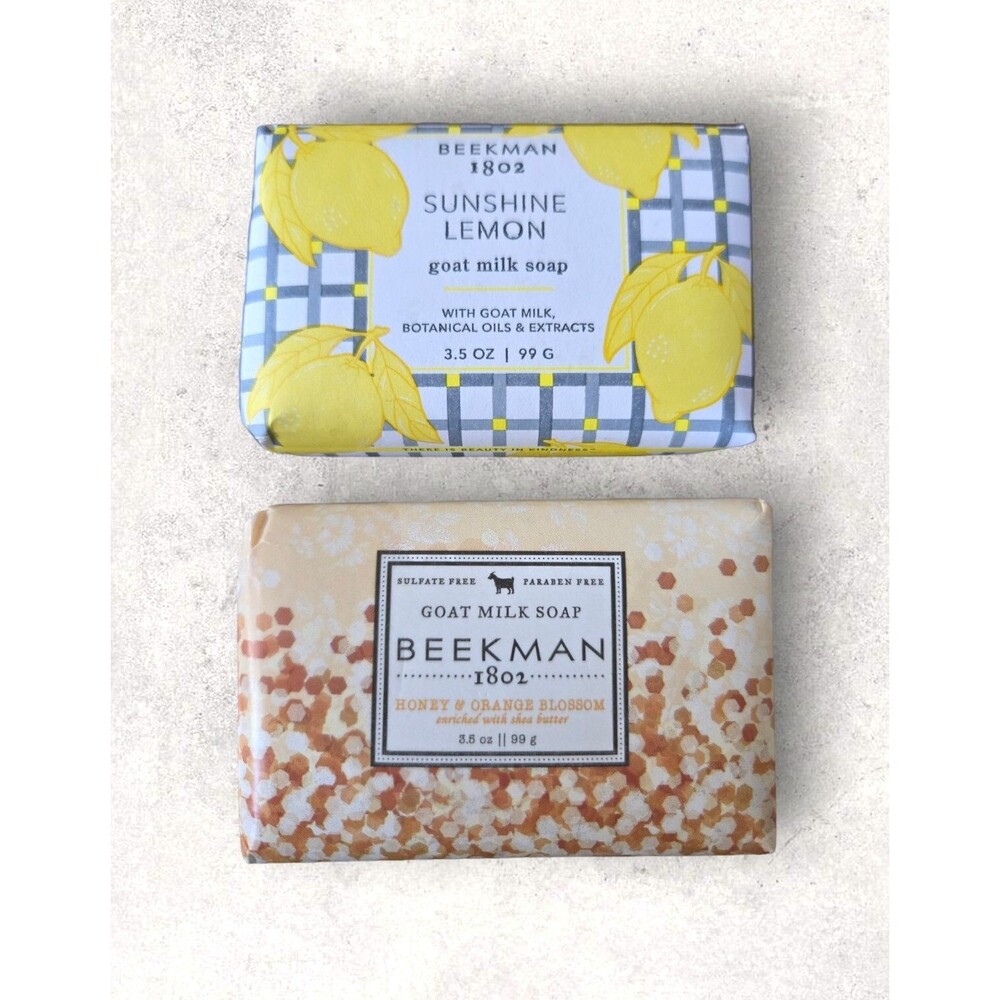 Beekman 1802 Pure Goat Milk Soap Sunshine Lemon & Honey & Orange Blossom 3.5oz